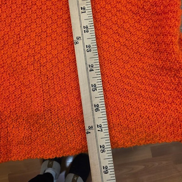 Galita Womens Cardigan Sweaters Open Front Knit Orange Small Oversized - Picture 14 of 15